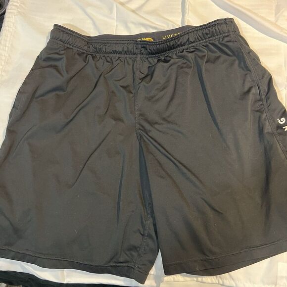Vintage Nike Live Strong Dri Fit Athletic Shorts‎ Size XL Y2K Black 7" Inseam - Picture 1 of 7